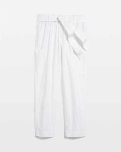 Chico's Trusted - Poplin Pull-On Tapered-Leg Cropped Pants Alabaster