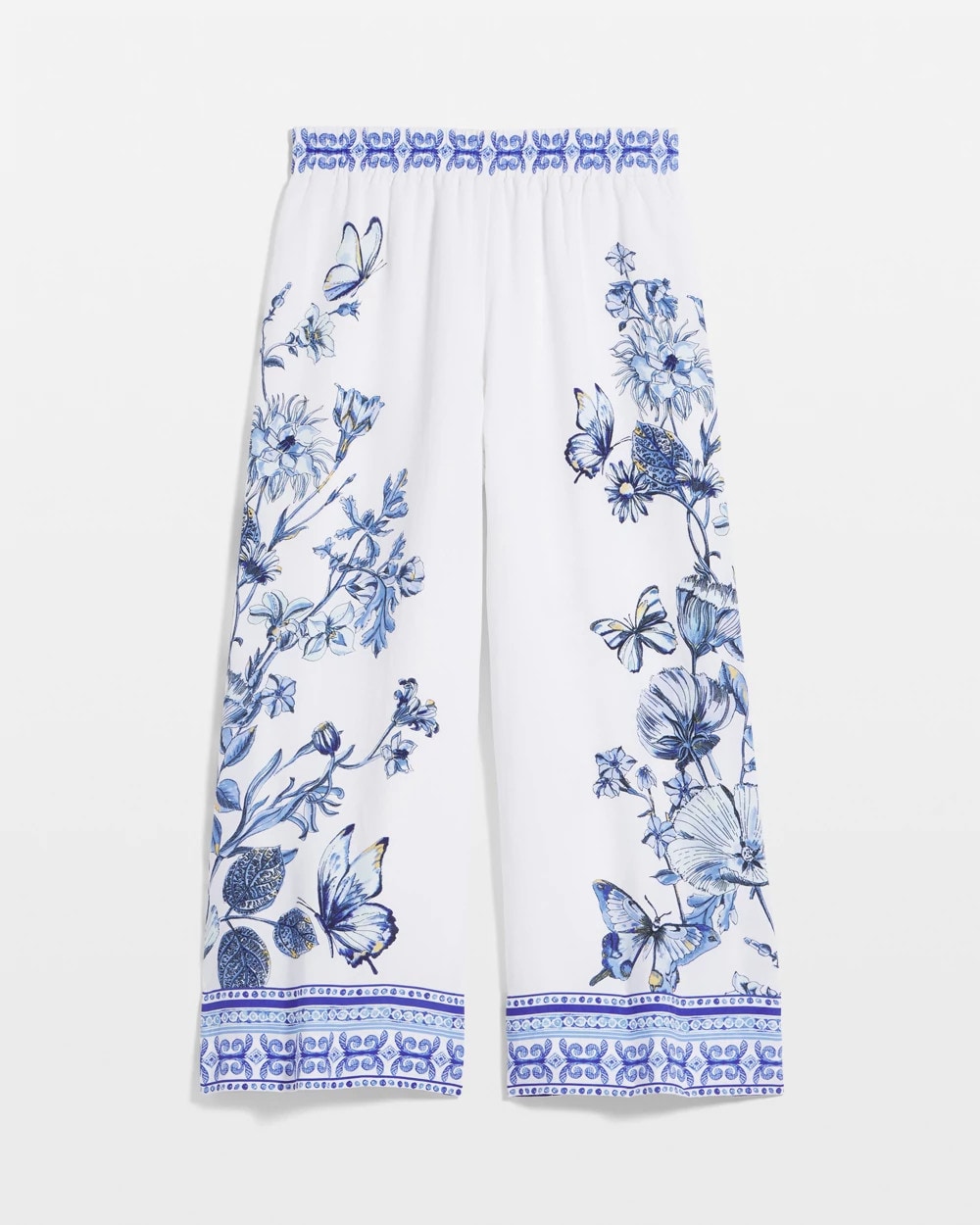Chico's Deals - Butterfly Pull-On Linen Cropped Pants Alabaster