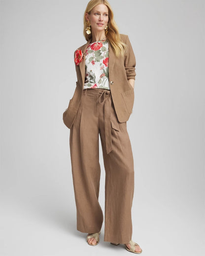 Chico's Top Pick - Linen Stretch Blazer Teakwood