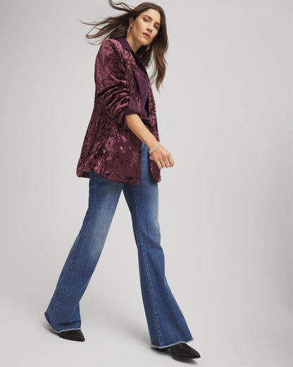 Chico's Trusted - Crushed Velvet Blazer Night Bloom