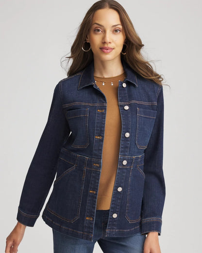 Chico's Featured - Denim Field Jacket Morning Star Indigo