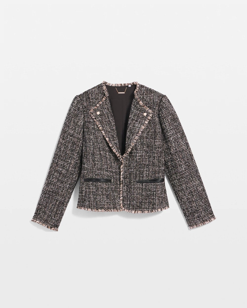 Chico's Classic - Tweed Mix Moto Jacket Black