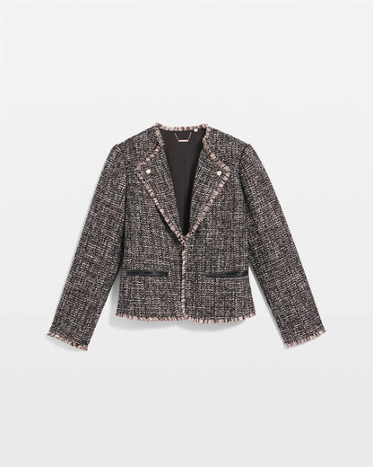 Chico's Classic - Tweed Mix Moto Jacket Black