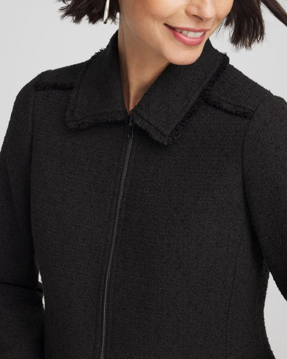 Chico's New - Bouclé Peplum Jacket Black