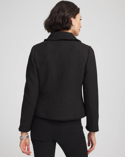 Chico's New - Bouclé Peplum Jacket Black
