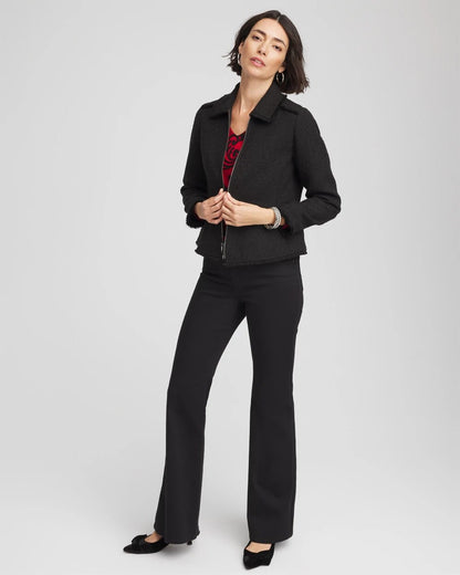 Chico's New - Bouclé Peplum Jacket Black