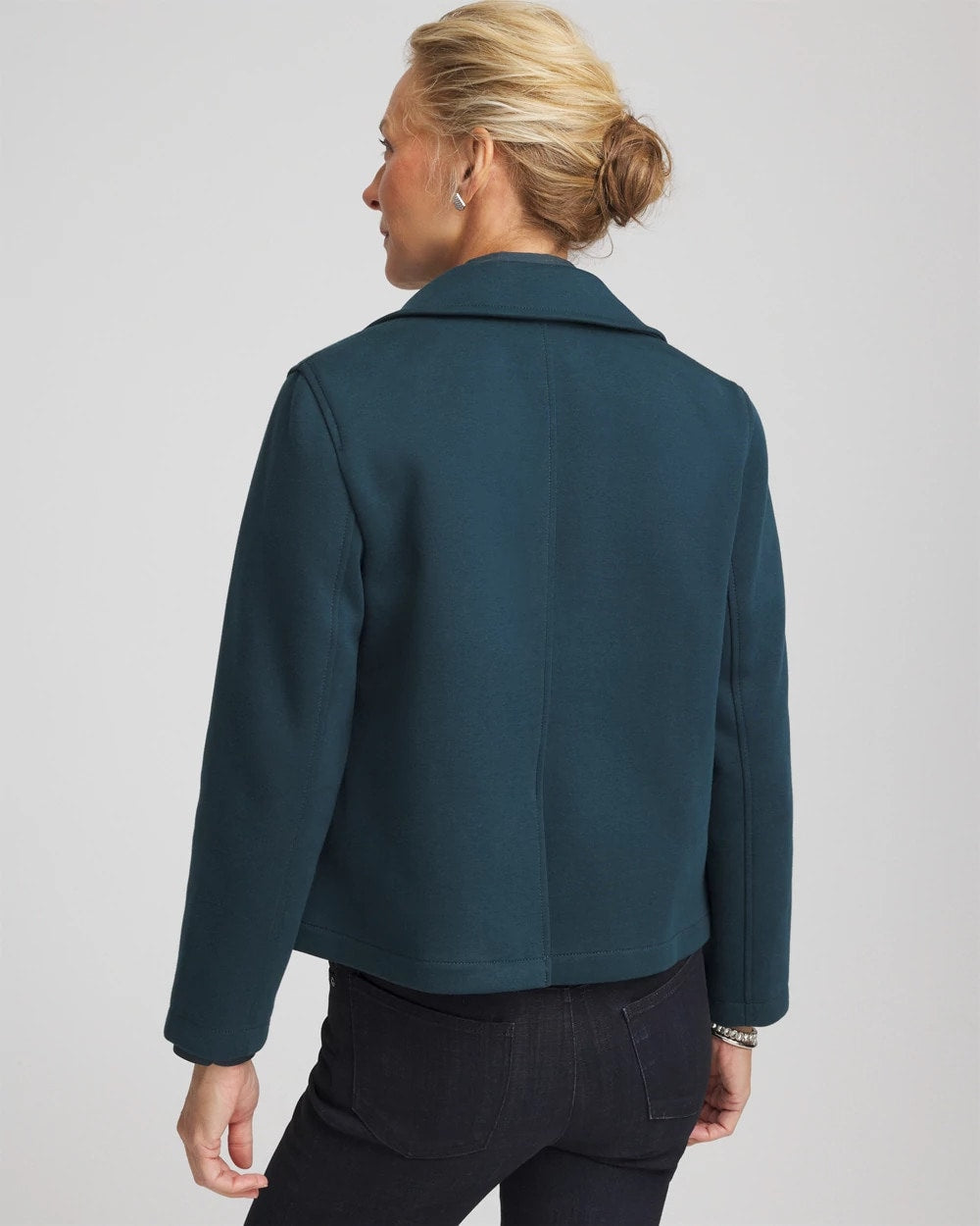 Chico's Top Pick - Plush Knit Blazer Teal Shadow