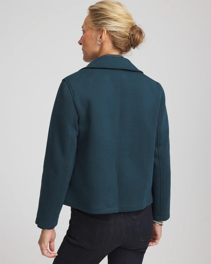 Chico's Top Pick - Plush Knit Blazer Teal Shadow