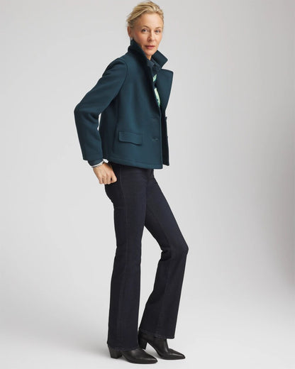Chico's Top Pick - Plush Knit Blazer Teal Shadow