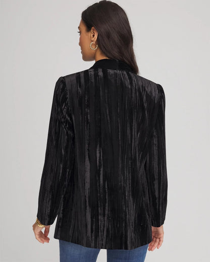 Chico's Everyday - Velvet Shawl Collar Blazer Black