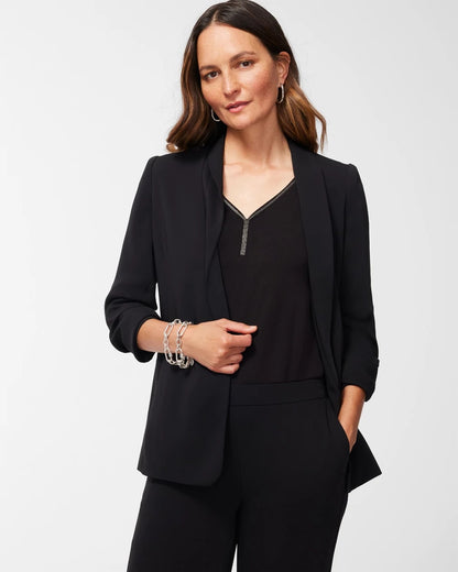Chico's Exclusive - Ruched Sleeve Blazer Black