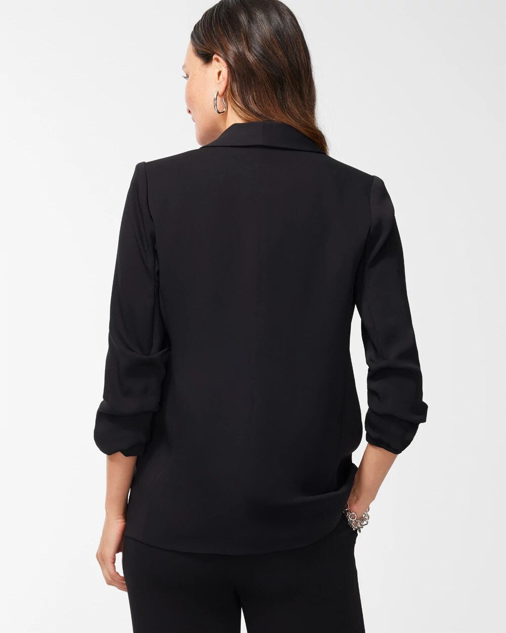 Chico's Exclusive - Ruched Sleeve Blazer Black