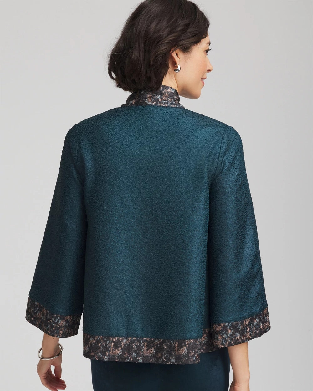 Chico's Deals - Travelers™ Collection Crystal Crushed Reversible Jacket Teal Shadow