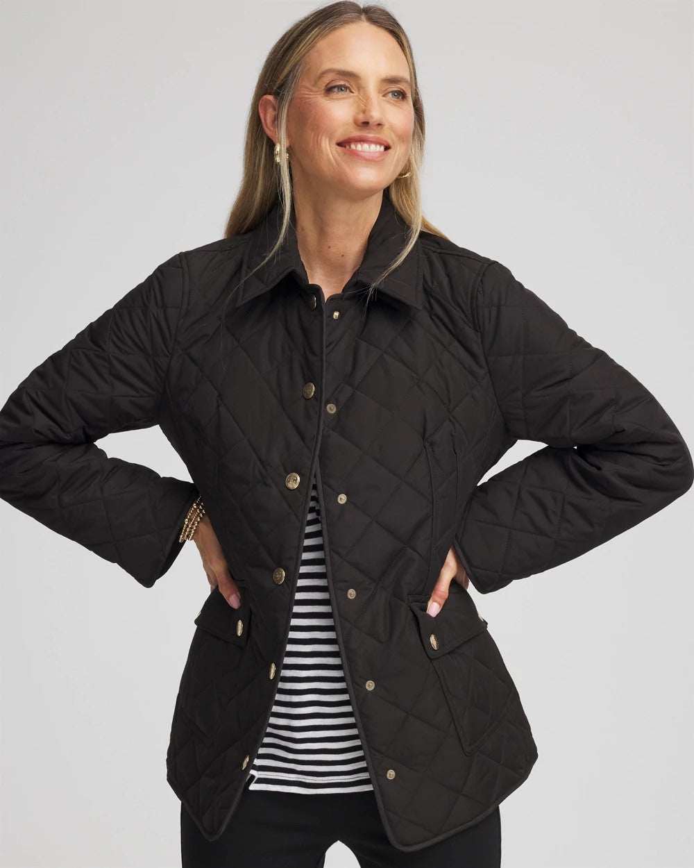 Chico's Best Price - Quilted Barn Jacket Black