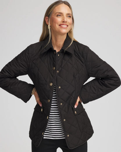 Chico's Best Price - Quilted Barn Jacket Black
