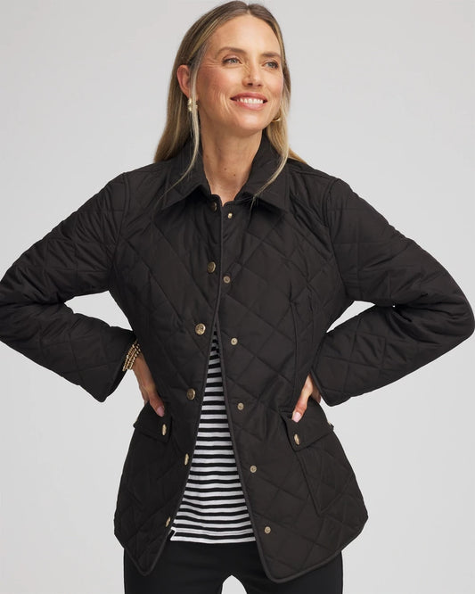 Chico's Best Price - Quilted Barn Jacket Black