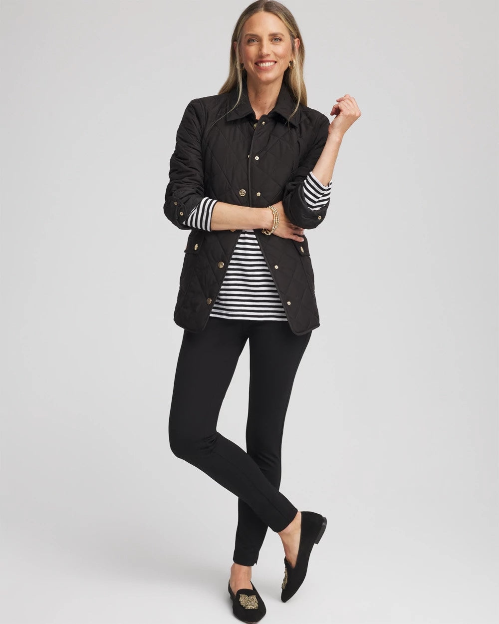 Chico's Best Price - Quilted Barn Jacket Black