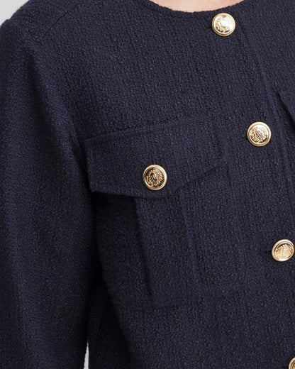 Chico's Trusted - Tweed Lady Jacket Midnight Waters