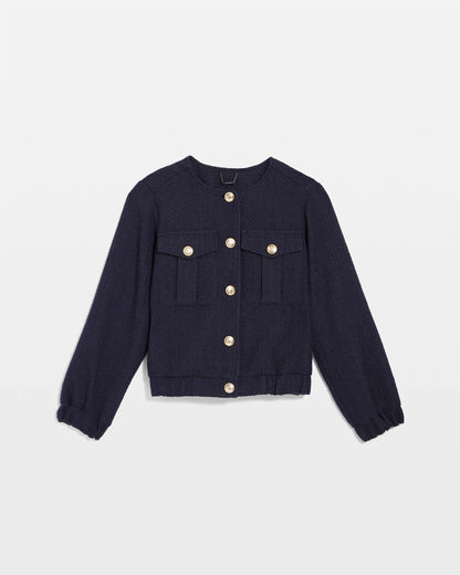 Chico's Trusted - Tweed Lady Jacket Midnight Waters