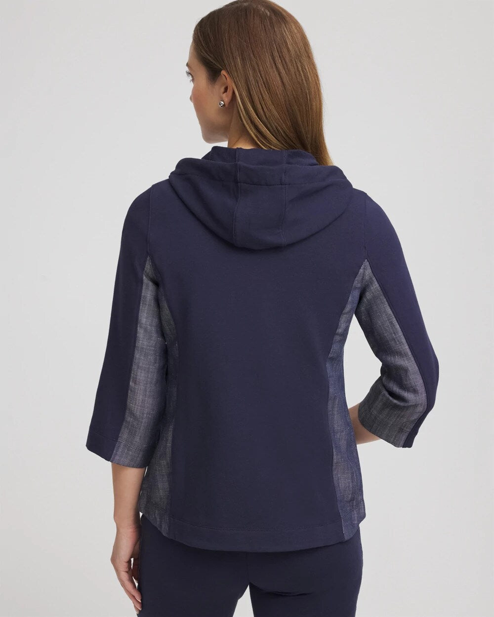 Chico's Special Offer - Zenergy® French Terry & Chambray Jacket Passport Blue