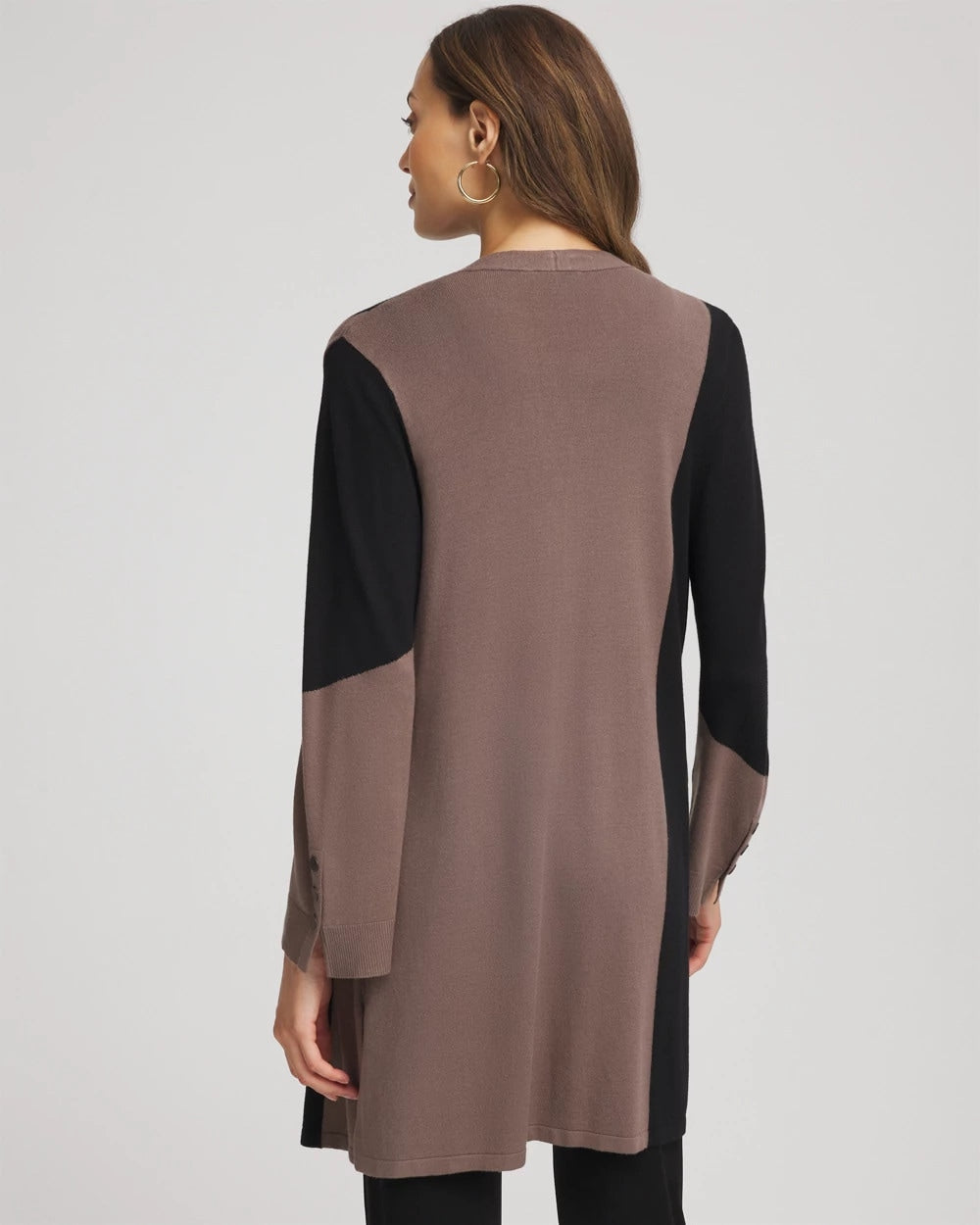 Chico's Deals - Travelers™ Collection Colorblock Cardigan Deep Taupe