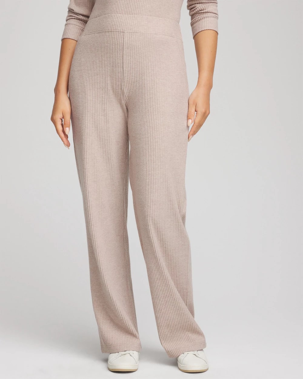 Chico's Quality - Zenergy® Brushed Ribbed Pants Light Taupe Heather