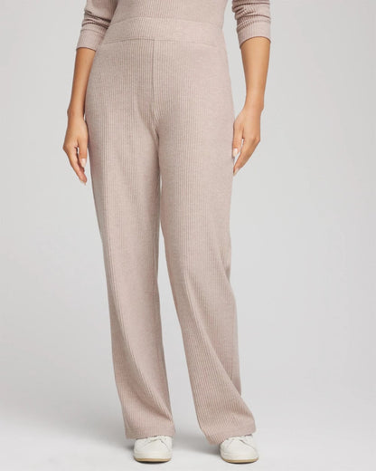 Chico's Quality - Zenergy® Brushed Ribbed Pants Light Taupe Heather