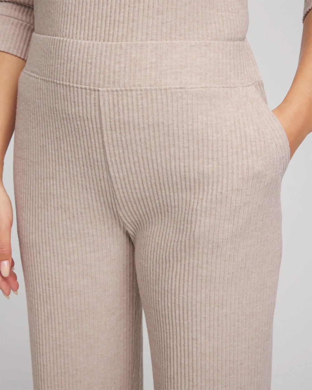 Chico's Quality - Zenergy® Brushed Ribbed Pants Light Taupe Heather
