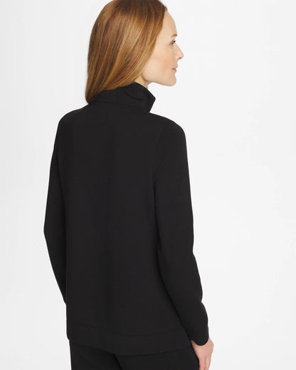 Chico's Premium - Zenergy® Soft Contrast Half Zip Pullover Black