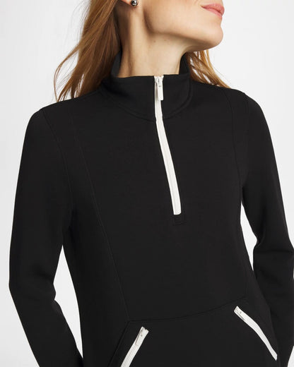 Chico's Premium - Zenergy® Soft Contrast Half Zip Pullover Black