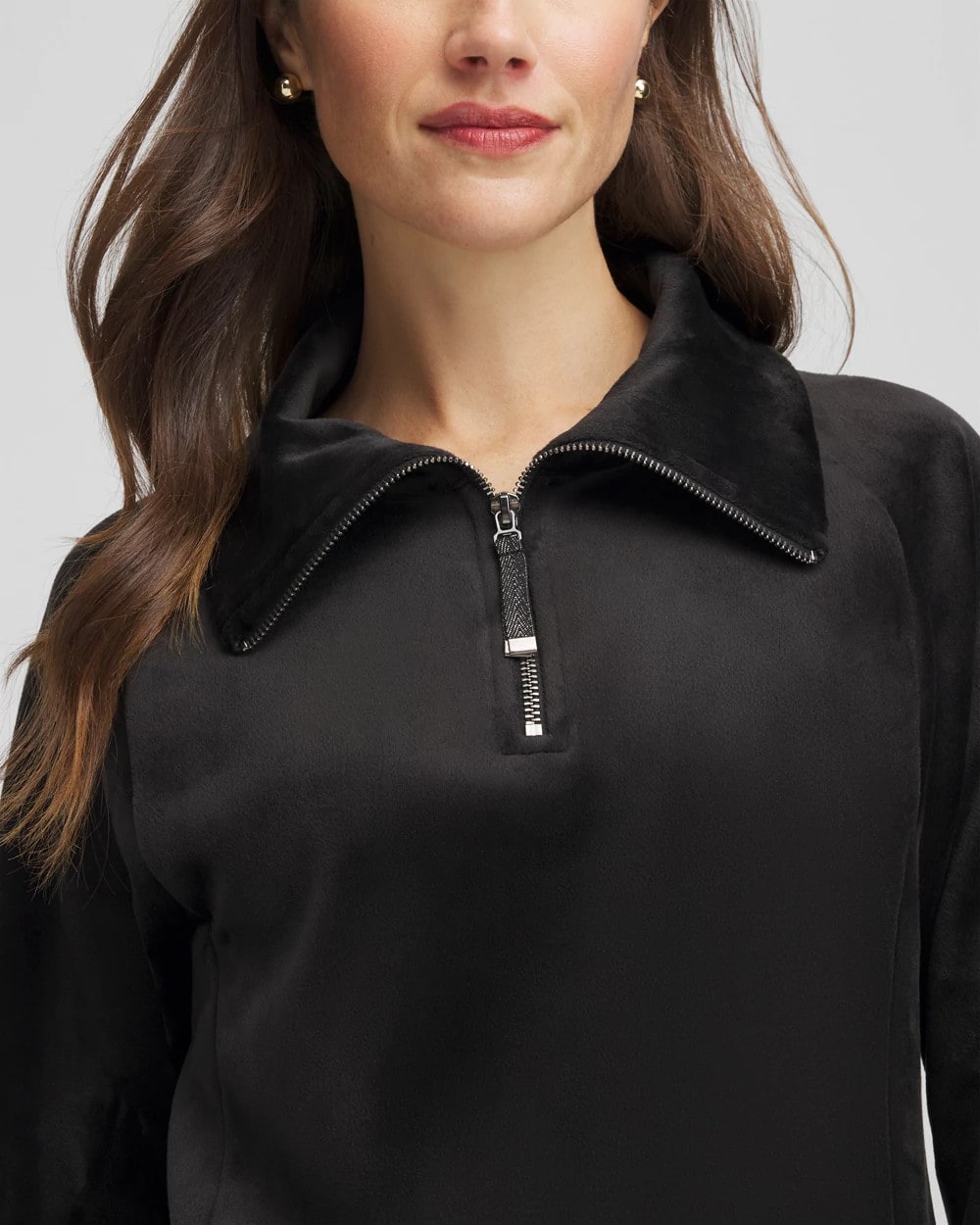 Chico's Trusted - Zenergy® Velour Pullover Black