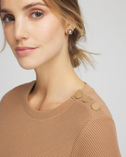 Chico's Everyday - Zenergy® Ottoman Ribbed Tunic Caramel Apple