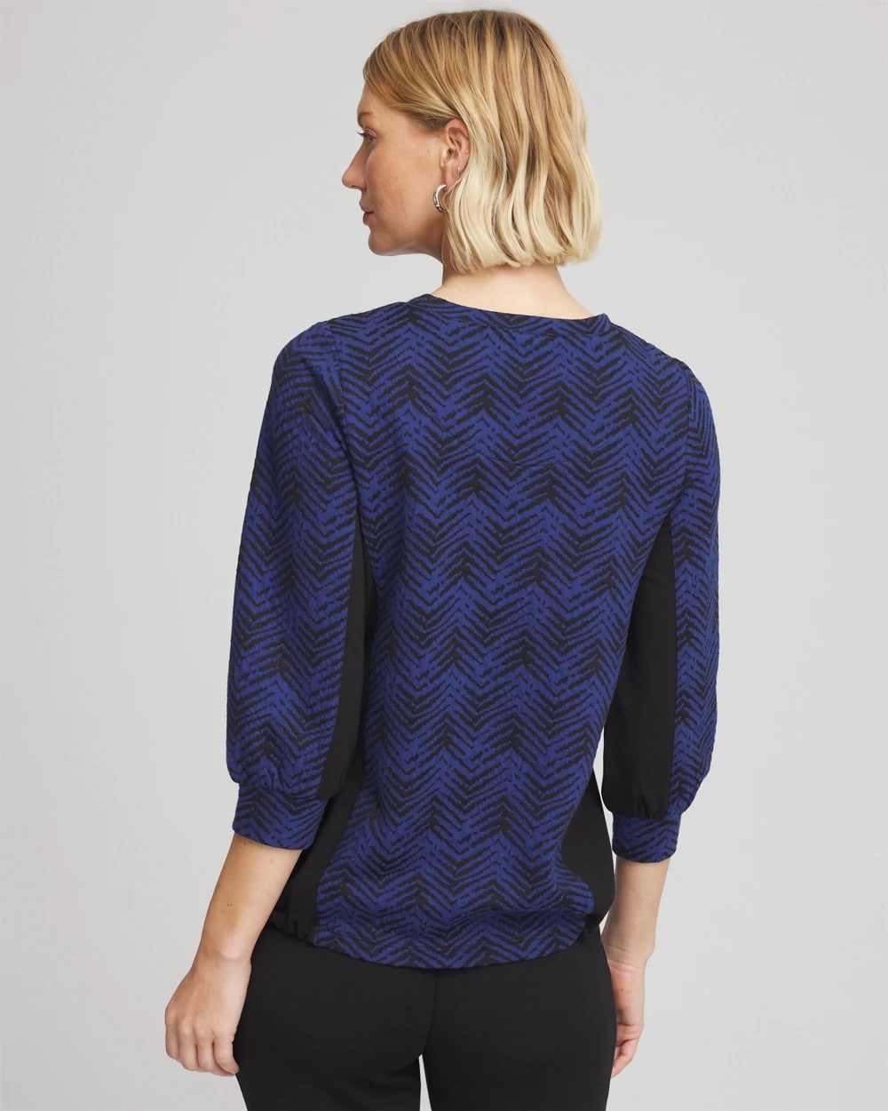 Chico's Sale - Zenergy® Jacquard Bungee Top Dark Harbor