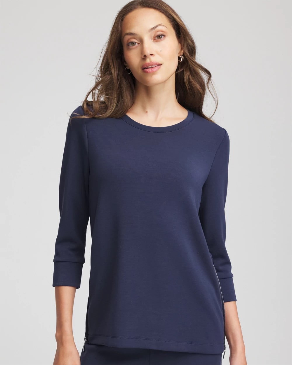 Chico's Best Seller - Zenergy® Satin-Trim Tunic Passport Blue