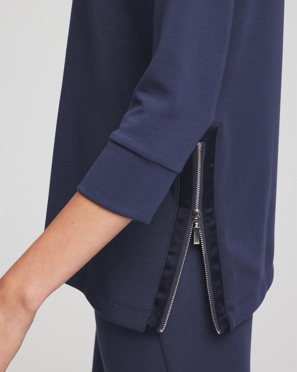 Chico's Best Seller - Zenergy® Satin-Trim Tunic Passport Blue