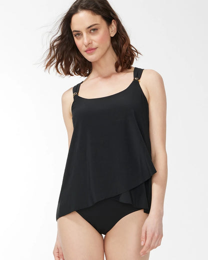 Chico's Essential - Miraclesuit Razzle Dazzle Tankini Top Black