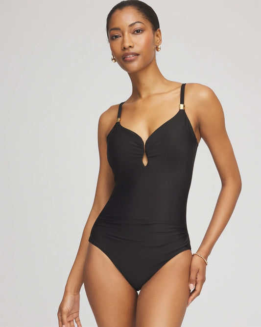 Chico's New - Miraclesuit® Razzle Dazzle Antheia One Piece Swimsuit Black