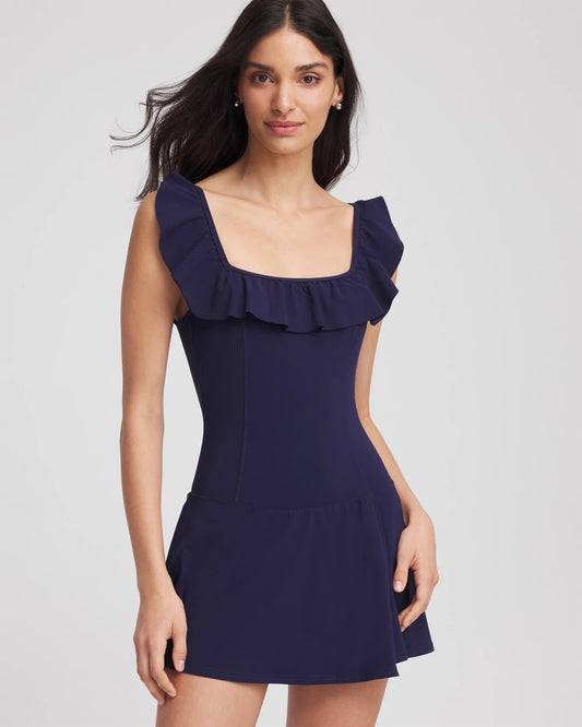Chico's Special Offer - Gottex Tutti Frutti Square Neck Swim Dress Navy