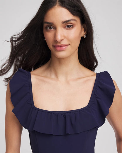 Chico's Special Offer - Gottex Tutti Frutti Square Neck Swim Dress Navy