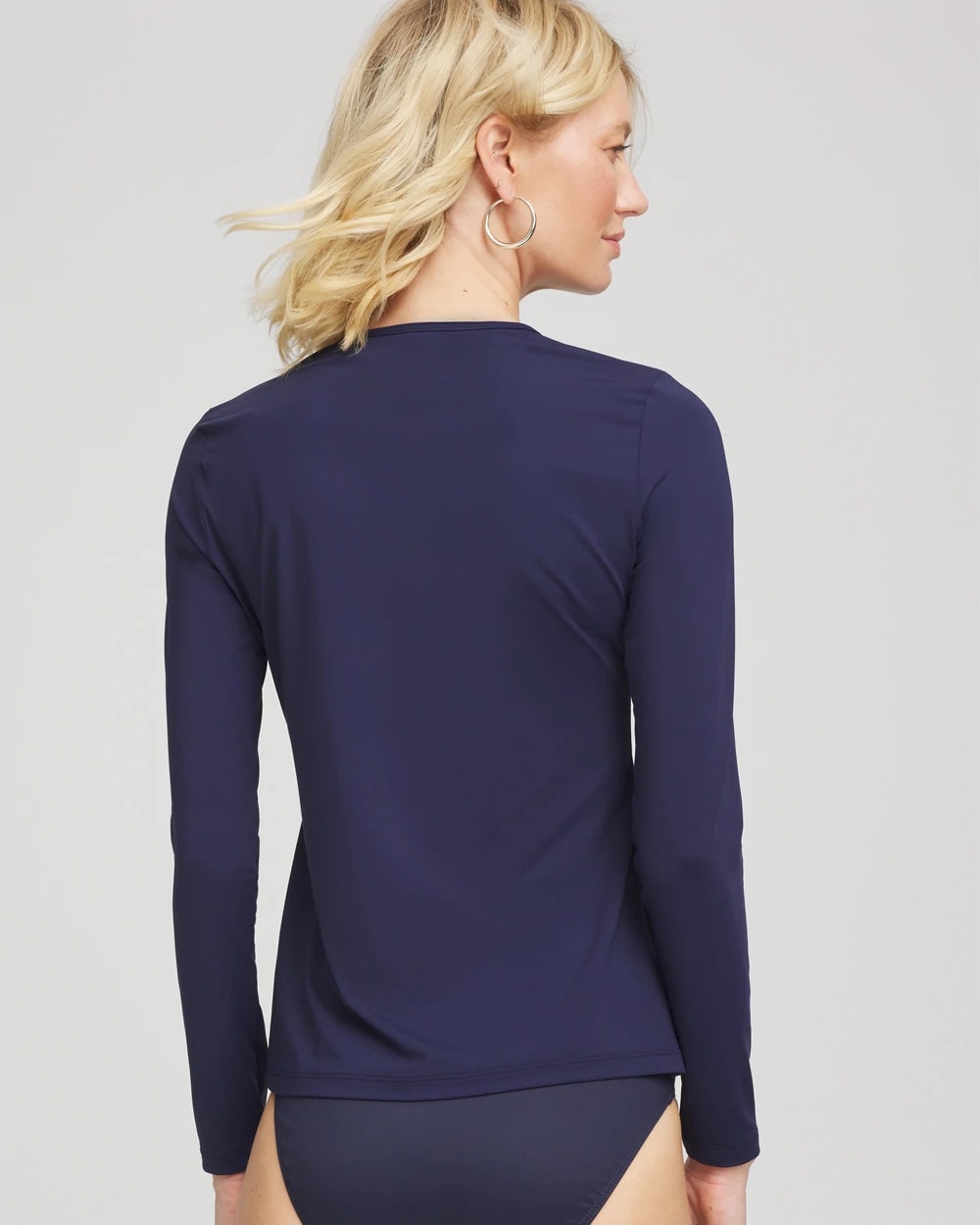 Chico's Exclusive - Gottex Long-Sleeve Swim Shirt Navy