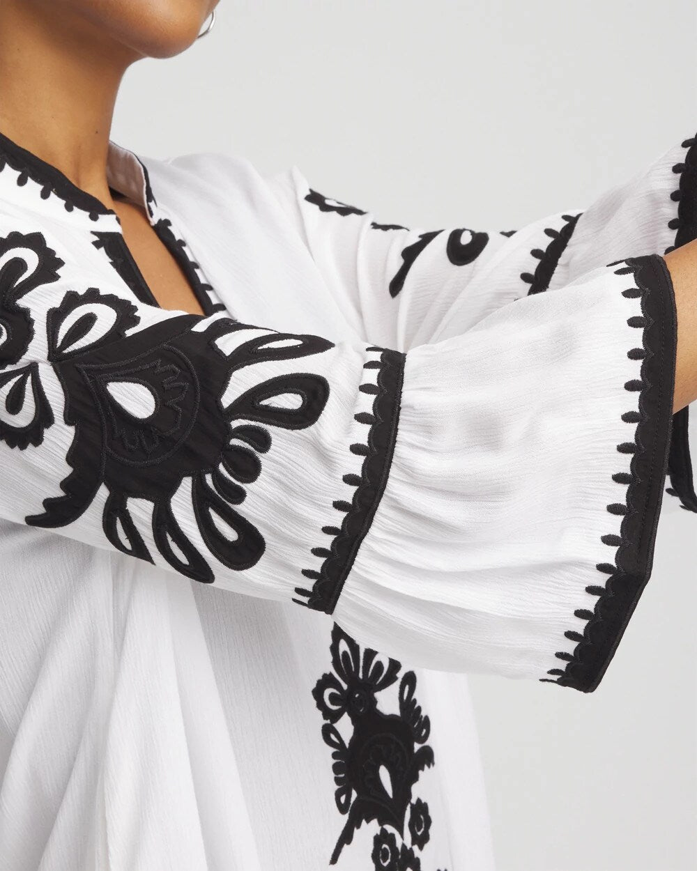Chico's Featured - Embroidered Beach Swimsuit Cover Up Alabaster