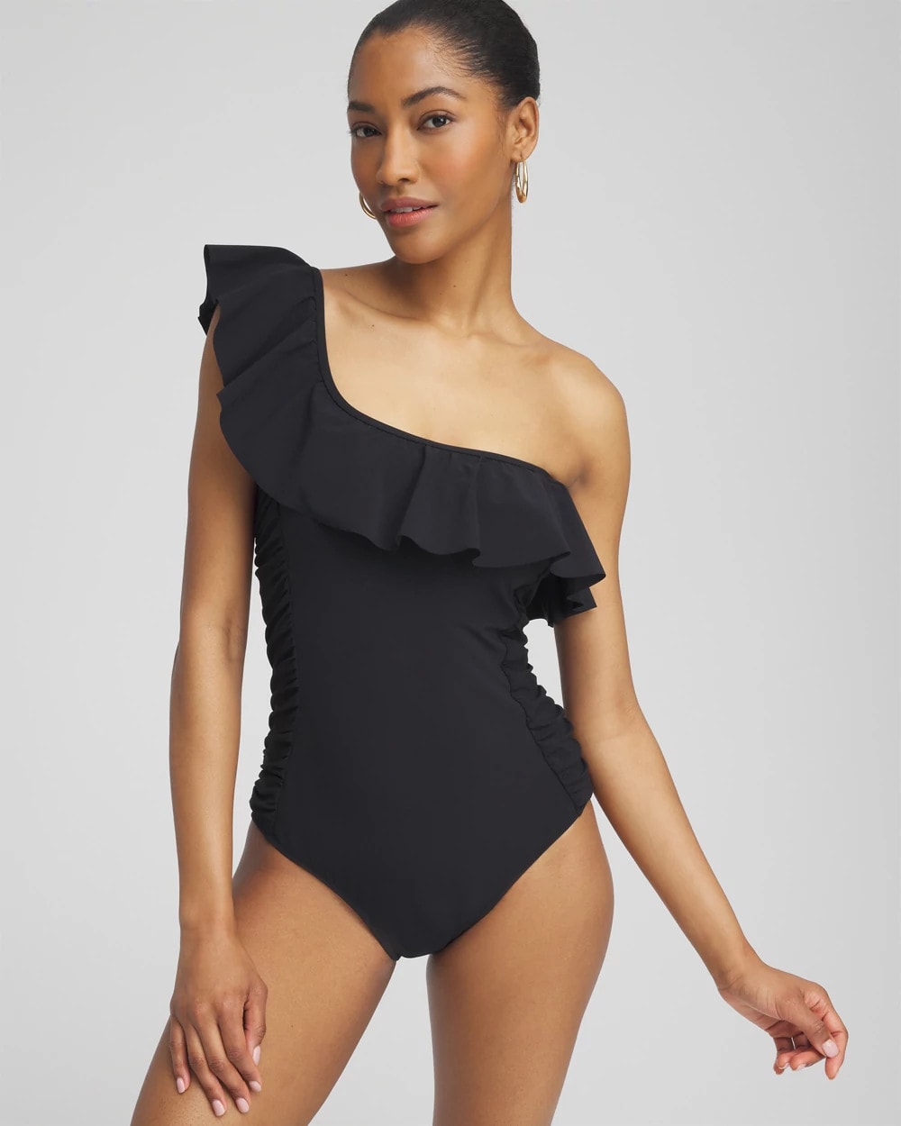 Chico's Great Value - Gottex One Shoulder One Piece Swimsuit Black