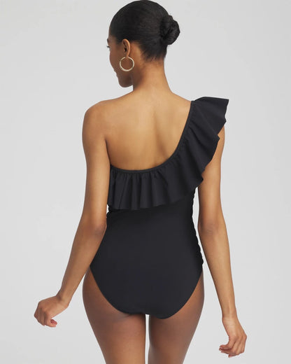 Chico's Great Value - Gottex One Shoulder One Piece Swimsuit Black