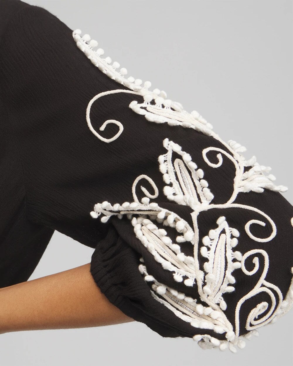 Chico's Signature - Embroidered Coverup Dress Black