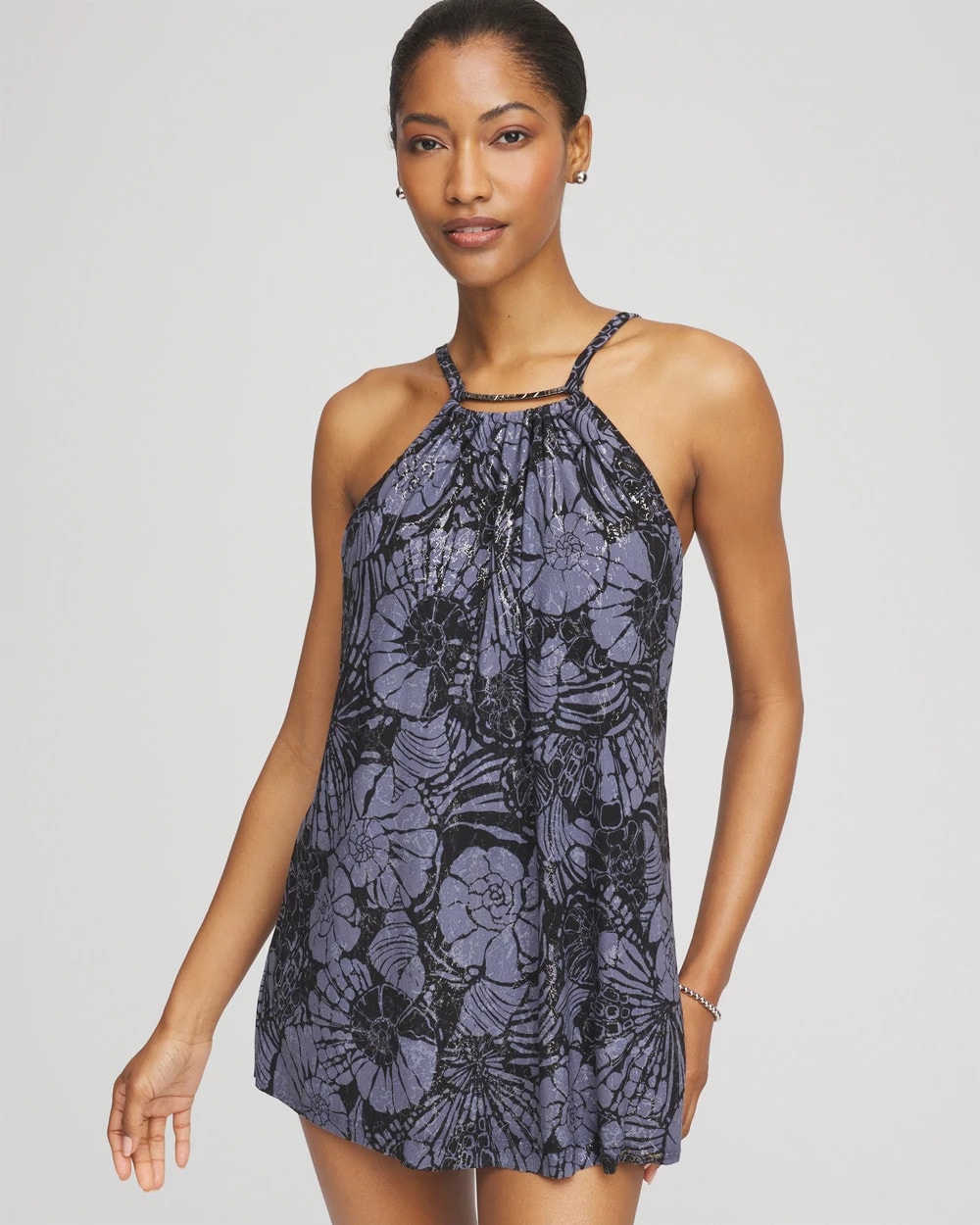 Chico's Exclusive - Magicsuit® Shell Beach Parker Swim Dress Black/Multi