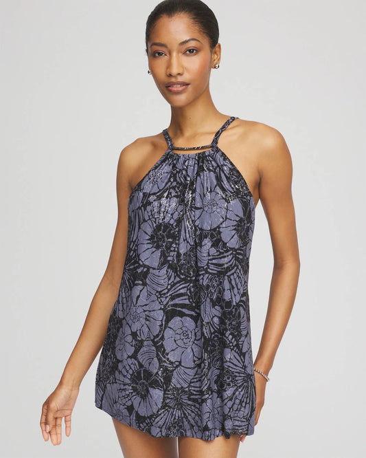 Chico's Exclusive - Magicsuit® Shell Beach Parker Swim Dress Black/Multi