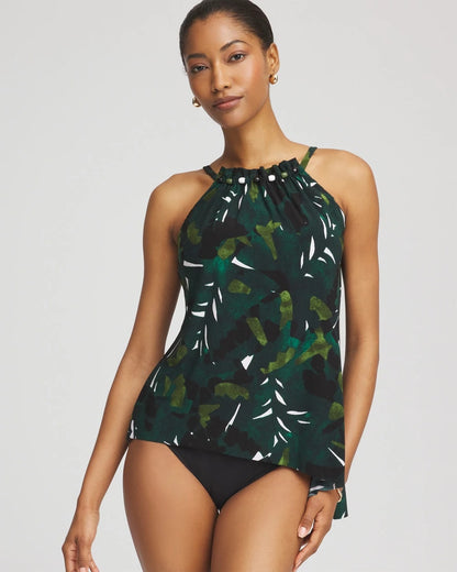 Chico's New - Magicsuit® Palmetto Regina Tankini Green Print