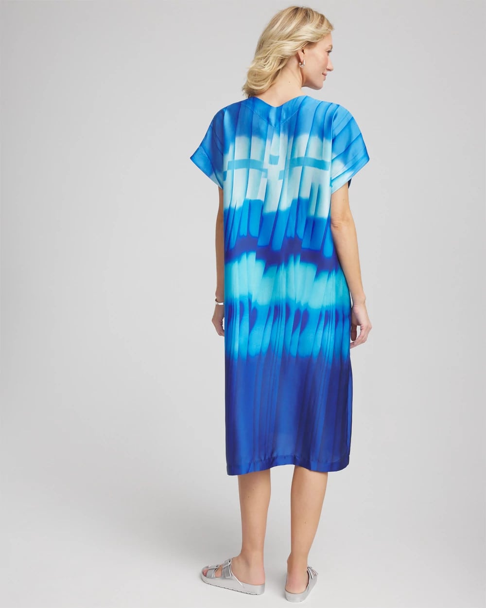 Chico's Exclusive - Gottex Golden Hour V-Neck Dress Cover-Up Blue Multi