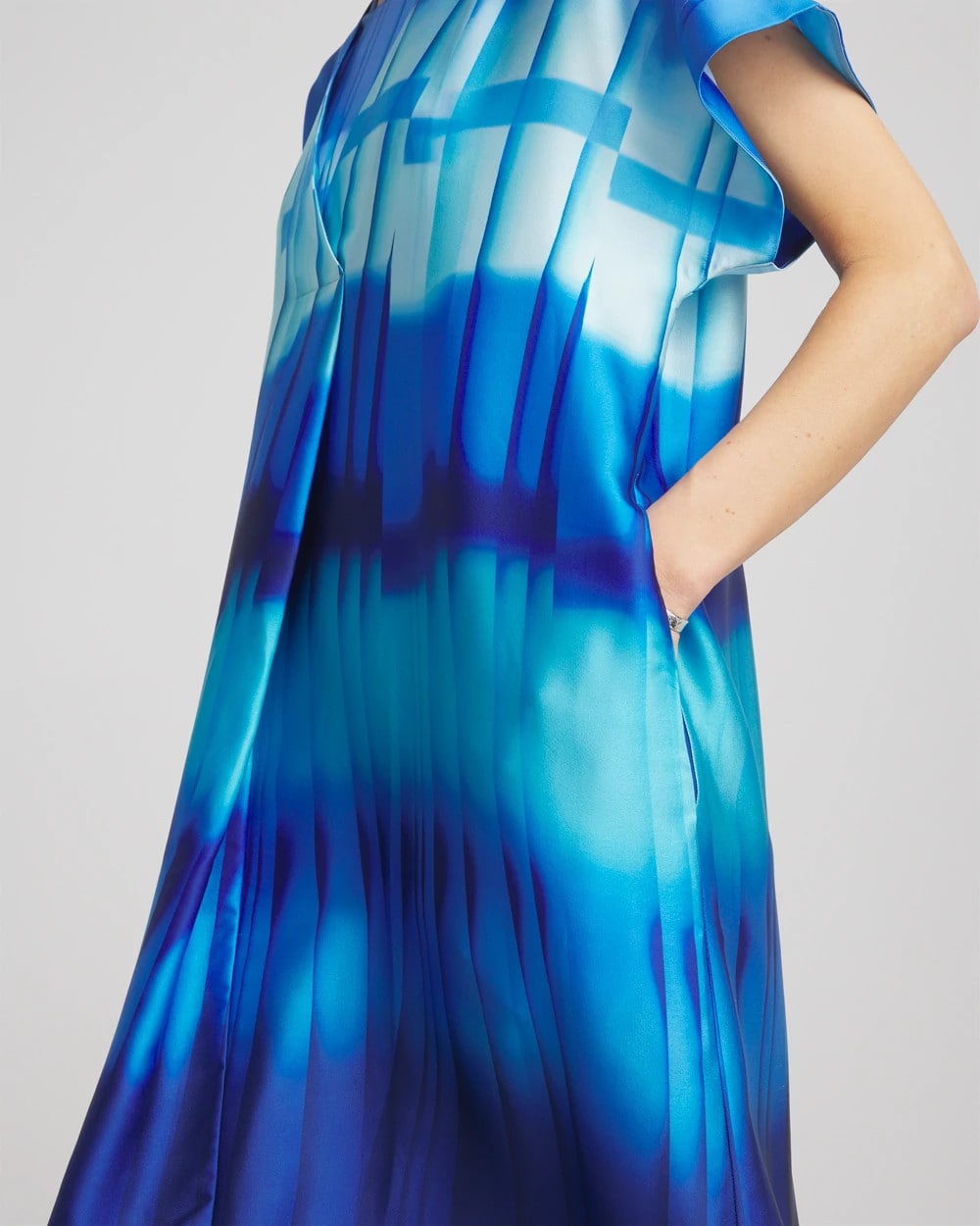 Chico's Exclusive - Gottex Golden Hour V-Neck Dress Cover-Up Blue Multi