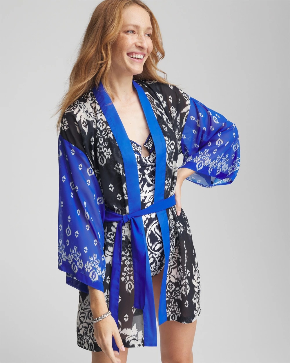 Chico's Popular - Miraclesuit® Talavera Kimono Midnight And White